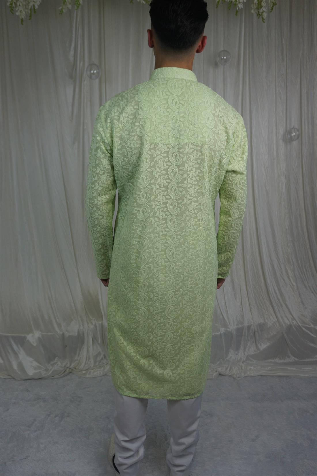 Kucknowi chicken kurta with pyjama