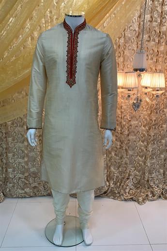 Gold Mens Kurta Pajama