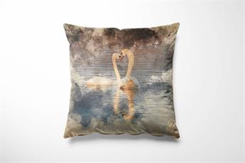 Digital Print Linen Swan Canvas Art Panel