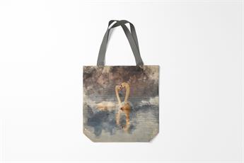 Digital Print Linen Swan Canvas Art Panel