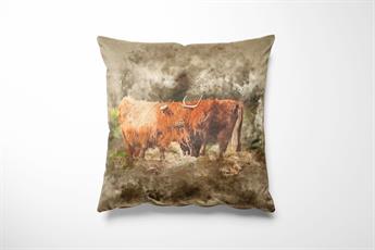 Highland Cattle Canvas Art Panel