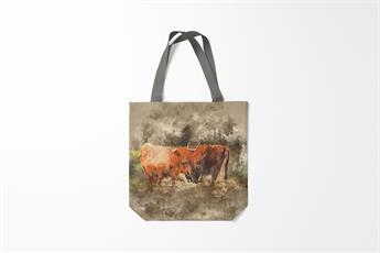Highland Cattle Canvas Art Panel
