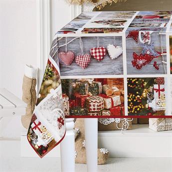 Christmas Patchwork - Heavy Duty waterproof Pvc coated Vinyl Fabric
