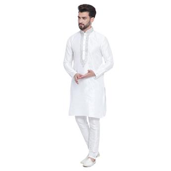 White Embroidered Kurta Pajama