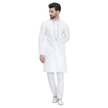 White Embroidered Kurta Pajama