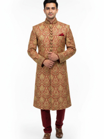 It will come with a red colour straight trouser.