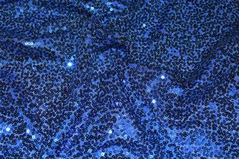 Electric Blue Net Sequined Fabrics
