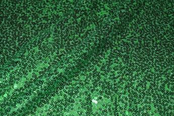 Emerald Green Net Sequined Fabrics