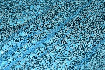 Frozen Blue Net Sequined Fabrics