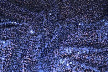 Navy Net Sequined Fabrics