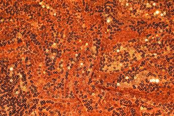 Orange Net Sequined Fabrics