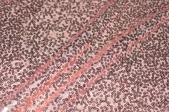 Pink Net Sequined Fabrics