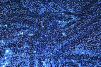 Royal Blue Net Sequined Fabrics