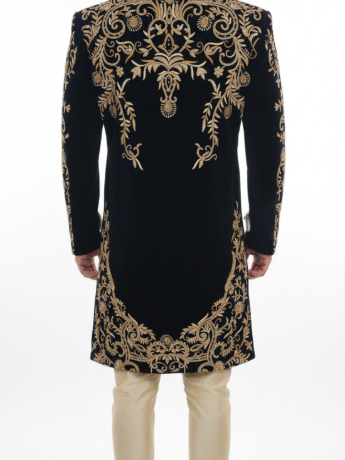 Black & Gold Mens Sherwani