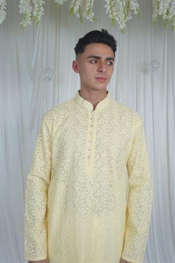 Kucknowi chicken kurta with pyjama